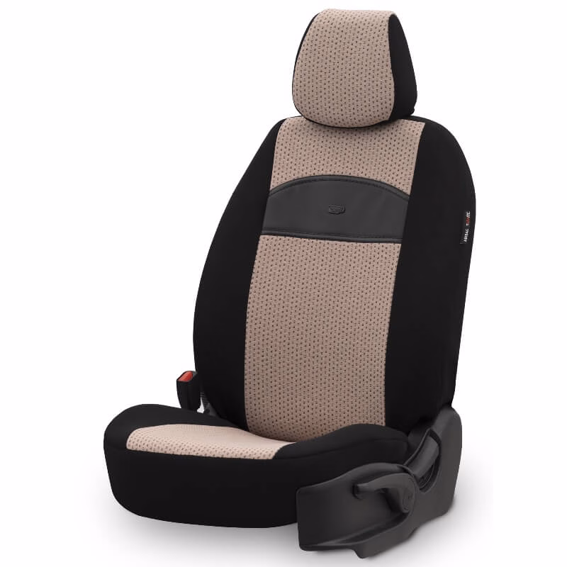 Καλύμματα Αυτοκινήτου Otom Smart Design Universal Ύφασμα / Δερματίνη Σετ Εμπρός / Πίσω Μαύρο / Μπεζ SLTSMT106-NZ 11 Τεμαχίων - Image 4