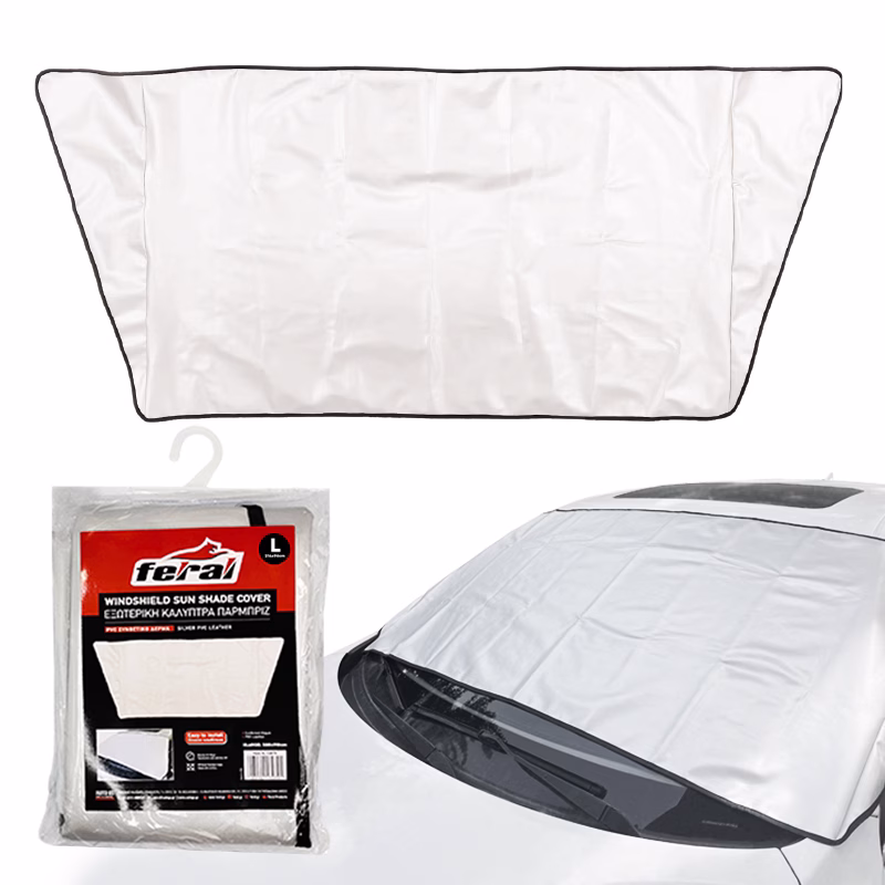 Ηλιοπροστασία Καλύπτρα Παρμπρίζ Large 214*96cm PVC Συνθετικό Δέρμα Feral 1 Τεμάχιο