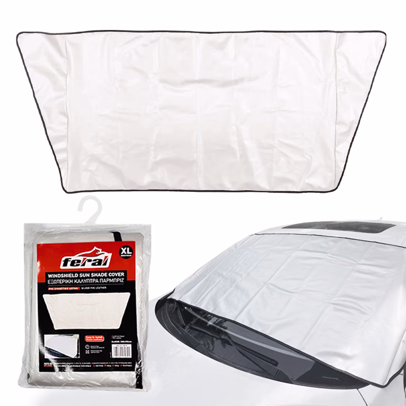 Ηλιοπροστασία Καλύπτρα Παρμπρίζ XLarge 280*110cm PVC Συνθετικό Δέρμα Feral 1 Τεμάχιο