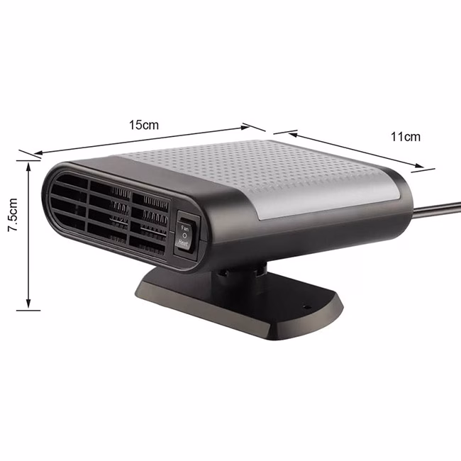 Αερόθερμο Αναπτήρα Αυτοκινήτου 12V 150W Μαύρο-Γκρι 1 Τεμάχιο - Image 2