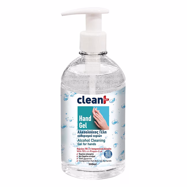 Αλκοολούχο Gel Με Αντλία Clean+ By Feral 500ml 1 Τεμάχιο