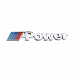 Αυτοκόλλητο Σήμα Χρωμίου 3D “Power” 14×2.3cm 1Τμχ
