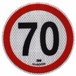 Αυτοκόλλητο Σήμα Όριο Ταχύτητας 3Μ “70” 15cm 1Τμχ