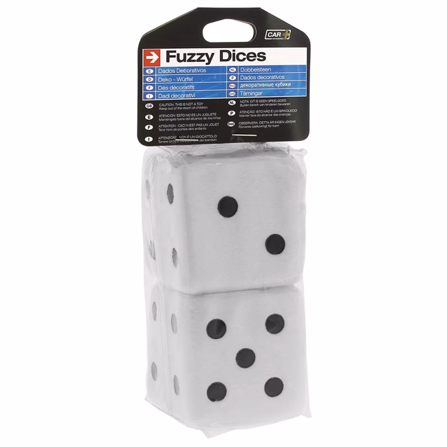 Ζάρια Κρεμαστά Διακοσμητικά Λευκά 6x6cm 2 Τεμάχια - Image 3