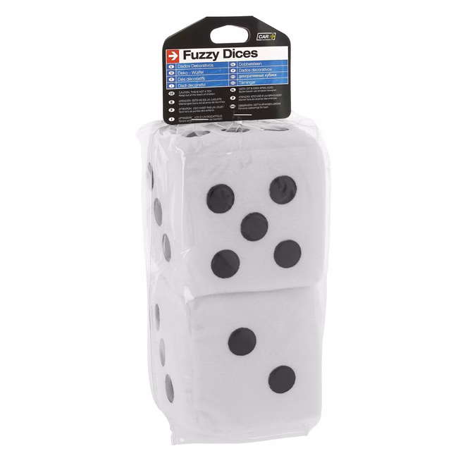 Ζάρια Κρεμαστά Διακοσμητικά ''Jumbo Size'' Λευκά 9x9cm 2 Τεμάχια - Image 3