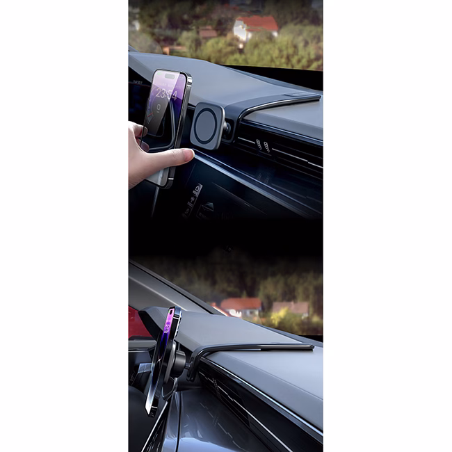 ON Mobile Accessories Βάση Κινητού Μαγνητική Και Εύκαμπτη Για Το Ταμπλό Μαύρη - Image 4