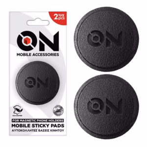 ΟΝ Mobile Accessories Σετ Αυτοκόλλητοι Ανταλλακτικοί Μαγνήτες  Από Δερματίνη Και Μέταλλο Για Μαγνητική Βάση Κινητού Αυτοκινήτου