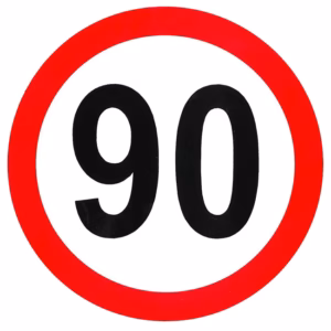 Αυτοκόλλητο Σήμα Όριο Ταχύτητας “90” 15cm 1Τμχ