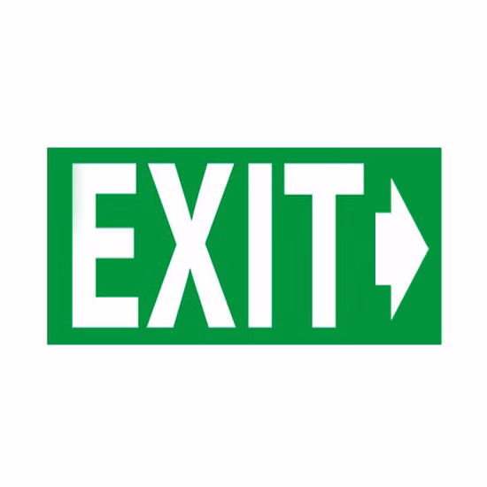 Αυτοκόλλητο Σήμα “EXIT” Δεξία 16x10cm 1Τμχ