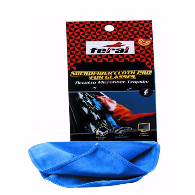 Πετσέτα Microfiber Pro Feral Για Τζάμια 40x40cm 1 Τεμάχιο