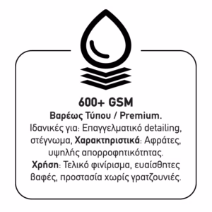 Πετσέτα Microfiber Feral Detailing Pro Heavyweight 50x90cm 1200gsm Πορτοκαλί 1 Τεμάχιο