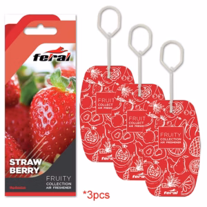 Σετ Αρωματικών Αυτοκινήτου Feral Fruity Collection Strawberry 3 Τεμάχια