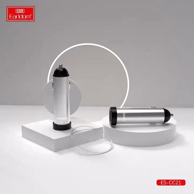 EARLDOM Φορτιστής Αναπτήρα Αυτοκινήτου Με 1 Θύρα USB CC21 12-24V 2.4A Γκρι - Image 4