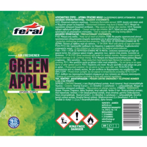 Αρωματικό αυτοκινήτου Spray Feral Fruity Collection Με Άρωμα Green Apple 1 Τεμάχιο