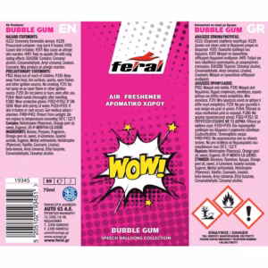 Αρωματικό Αυτοκινήτου Spray Feral Speech Collection WOW 1 Τεμάχιο