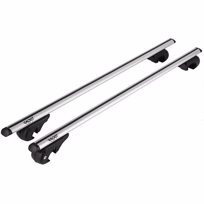 Μπάρες Οροφής Αλουμινίου Universal Rackit RK004-135cm Railing System Σετ Με Πόδια Και Κλειδαριά Οβάλ Ασημί 2 Τεμάχια - Image 3