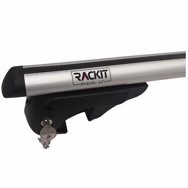 Μπάρες Οροφής Αλουμινίου Universal Rackit RK004-135cm Railing System Σετ Με Πόδια Και Κλειδαριά Οβάλ Ασημί 2 Τεμάχια - Image 5