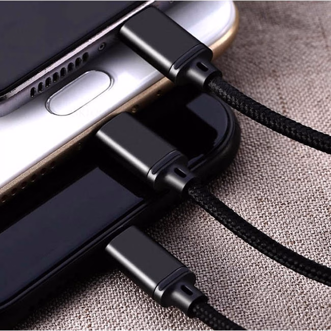 EARLDOM Καλώδιο USB Φόρτισης Και Μεταφοράς Δεδομένων EC-IMC015 3 In 1 Black - Image 4