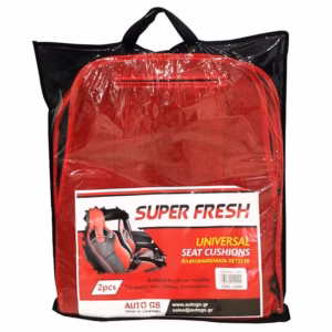 Πλατοκαθίσματα Αυτοκινήτου Πετσετέ Super Fresh Κόκκινα  2 Τεμάχια