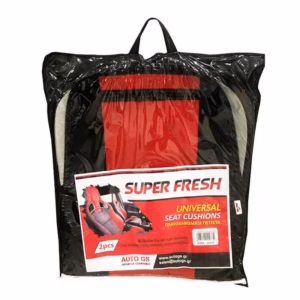 Πλατοκαθίσματα Αυτοκινήτου Πετσετέ Super Fresh Μαύρο-Κόκκινο 2 Τεμάχια