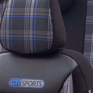 Καλύμματα Αυτοκινήτου Otom GTI Sports Design Universal Jacquard / Lacost / Δερματίνη Σετ Εμπρός / Πίσω Μαύρο – Μπλε GTI-803 11 Τεμάχια