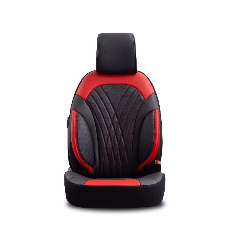 Καλύμματα Αυτοκινήτου Otom Progressive Design Universal Full Δερματίνη Σετ Εμπρός / Πίσω Μαύρο / Κόκκινο PRG-104 11 Τεμαχίων - Image 6