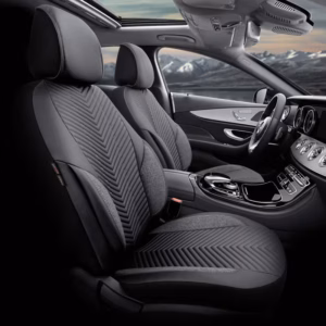 Καλύμματα Αυτοκινήτου Otom “Advanced Leather” Universal Δερματίνη / Λινό Ύφασμα Σετ Εμπρός / Πίσω Μαύρο / Smoke ΑDV-103 11 Τεμαχίων
