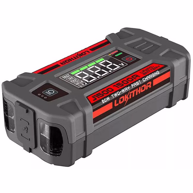 Εκκινητής Μπαταριών Αυτοκινήτου, Powerbank, Φακός Led 3 Σε1 Lokithor J1500 12 Volt 1500A 1 Τεμάχιο - Image 8