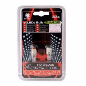 Λάμπες T10 Led 12V 1W Λευκές Racesport Lit0237  2 Τεμάχια