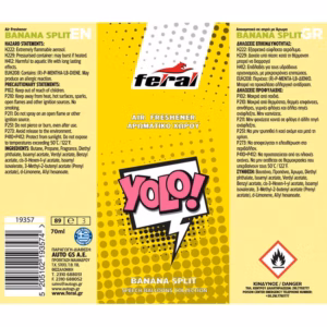 Αρωματικό Αυτοκινήτου Spray Feral Speech Collection YOLO 1 Τεμάχιο