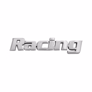 Αυτοκόλλητο Σήμα Χρωμίου 3D “Racing” 10.2x2cm 1Τμχ
