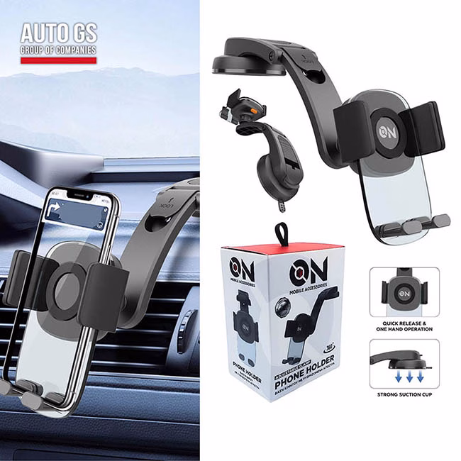 ON Mobile Accessories Βάση Κινητού Για Το Ταμπλό Με Ρυθμιζόμενα Άγκιστρα Μαύρη - Image 8