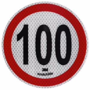 Αυτοκόλλητο Σήμα Όριο Ταχύτητας 3Μ “100” 15cm 1Τμχ