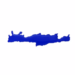 Αυτοκόλλητος Χάρτης Κρήτη Σμάλτο Μπλε 15×3.5cm 1Τμχ