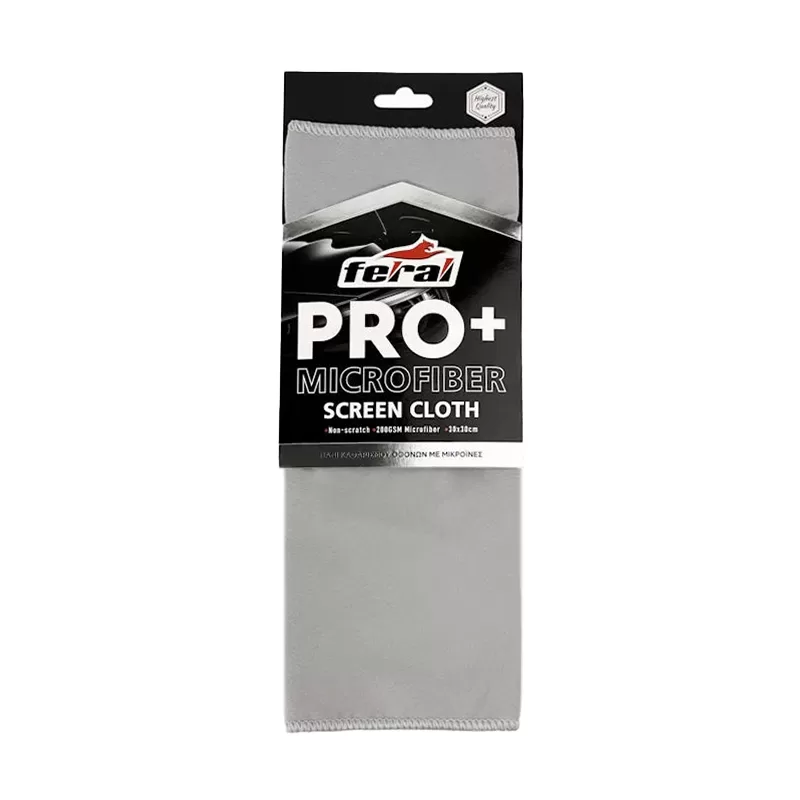 Πετσέτα Microfiber Feral Pro+ 30X30cm 200gsm Ανοιχτό Γκρί