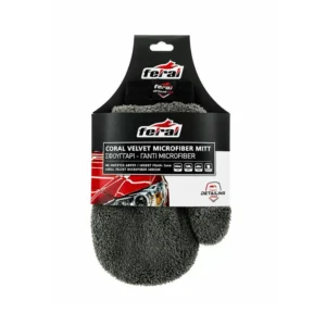 Γάντι Microfiber Feral Detailing Pro 26X20cm Coral Velvet 400gsm Με Ενίσχυση Αφρού