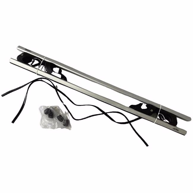 Μπάρες Οροφής Αλουμινίου Universal Rackit RK004-1-135cm Railing System Σετ Με Πόδια Και Κλειδαριά Τετράγωνες Ασημί 2 Τεμάχια - Image 3