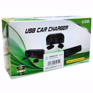 Φορτιστής Αναπτήρα Αυτοκινήτου Και Battery Check (Βολτόμετρο) Με 2 USB 5V 1A Μαύρος1 Τεμάχιο