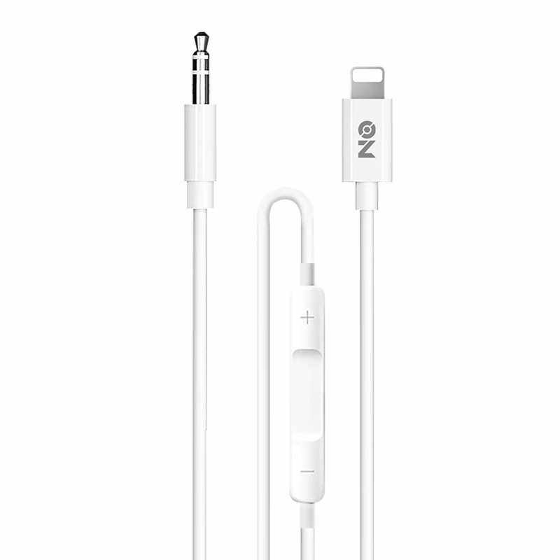 ON Mobile Accessories Καλώδιο AUX 3.5mm Σε Lightning Λευκό - Image 3