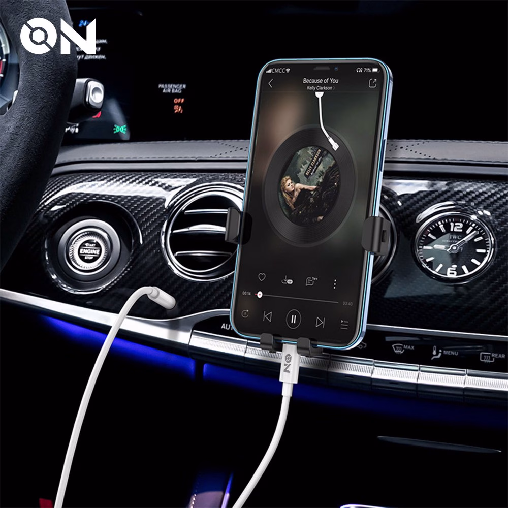 ON Mobile Accessories Καλώδιο AUX 3.5mm Σε Lightning Λευκό - Image 4