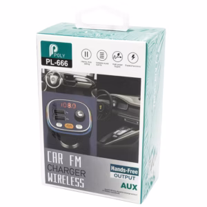 Fm Transmitter ΡL-666 Με Bluetooth, 2 USB Και Οθόνη LCD Μαύρο 1 Τεμάχιο